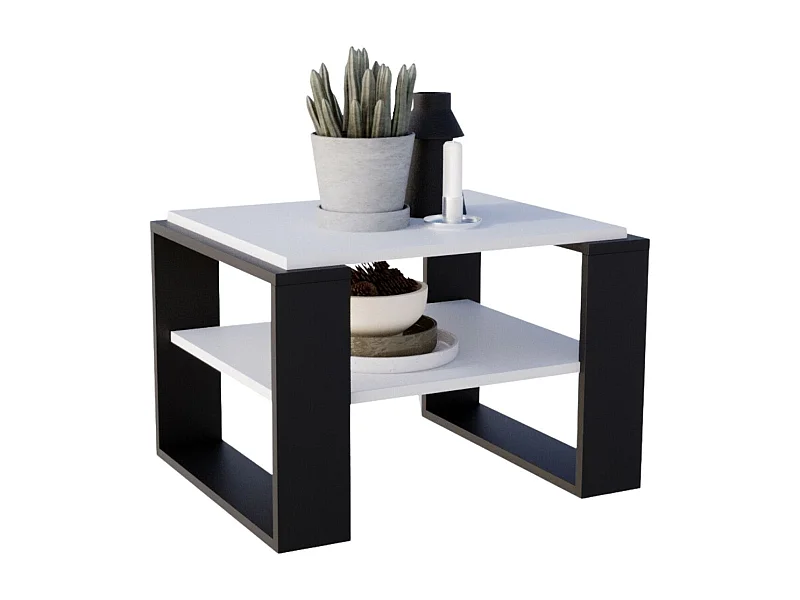 CraftPAK moderner & stabiler Couchtisch für Wohnzimmer aus Holzwerkstoff 44x54x63cm