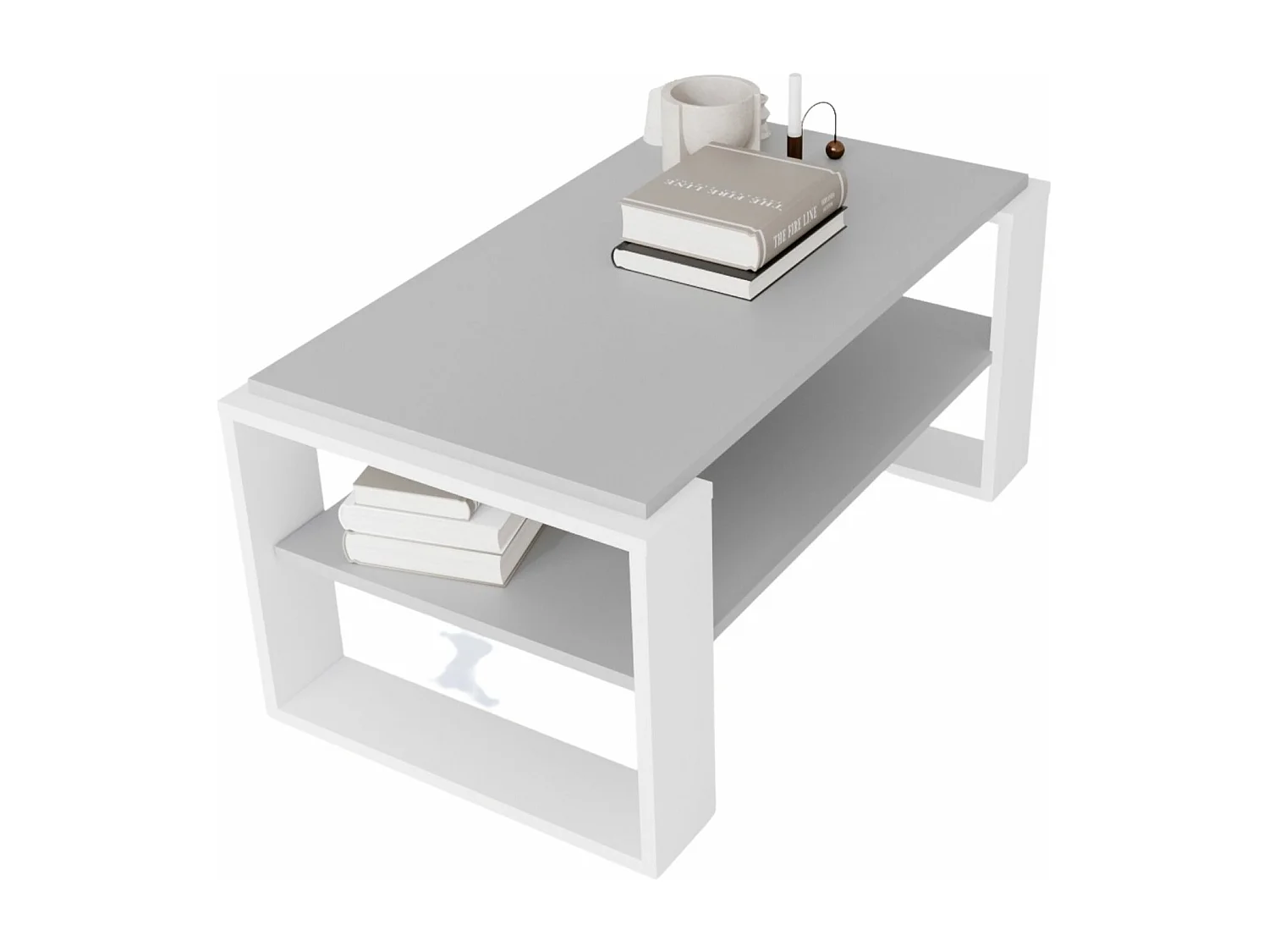 CraftPAK moderner & stabiler Couchtisch für Wohnzimmer aus Holzwerkstoff 42x54x96cm