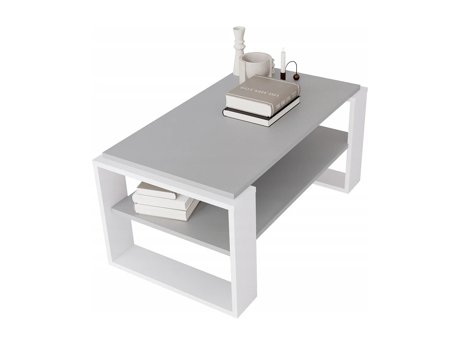 CraftPAK moderner & stabiler Couchtisch für Wohnzimmer aus Holzwerkstoff 42x54x96cm