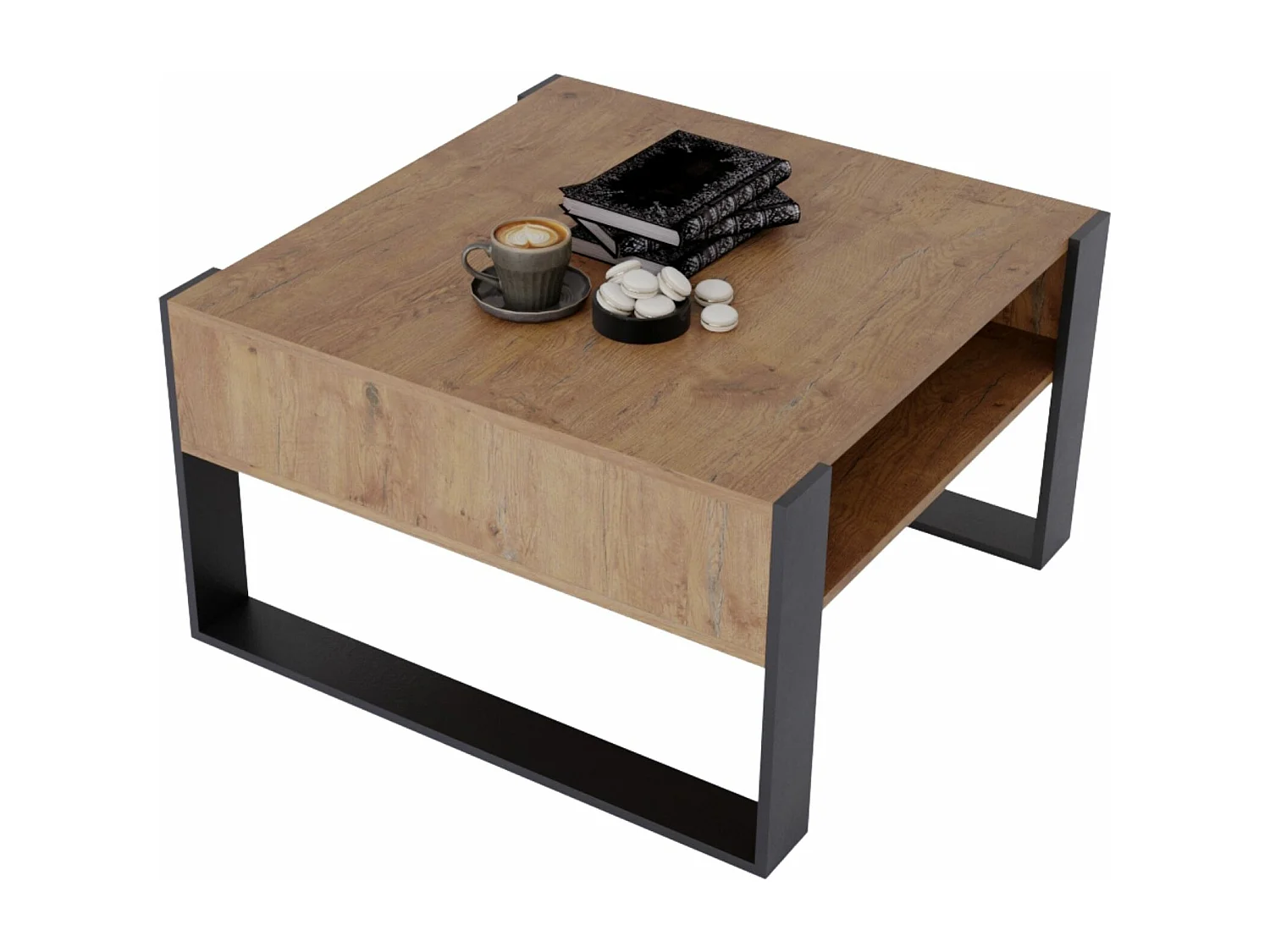 CraftPAK moderner & stabiler Couchtisch für Wohnzimmer aus Holzwerkstoff 45/71.5/68cm