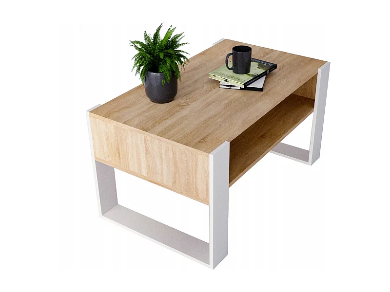 CraftPAK moderner & stabiler  Couchtisch für Wohnzimmer aus Holzwerkstoff 45x53,6x92cm