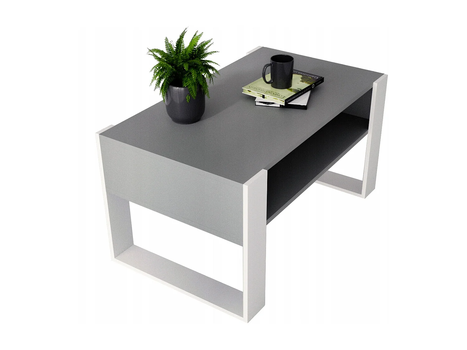 CraftPAK moderner & stabiler  Couchtisch für Wohnzimmer aus Holzwerkstoff 45x53,6x92cm