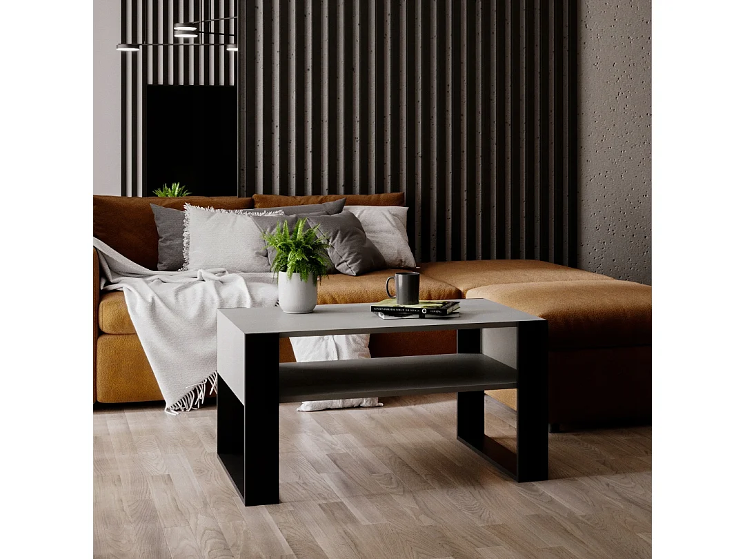 CraftPAK moderner & stabiler  Couchtisch für Wohnzimmer aus Holzwerkstoff 45x53,6x92cm