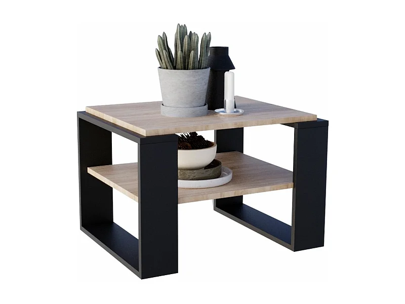 CraftPAK moderner & stabiler Couchtisch für Wohnzimmer aus Holzwerkstoff 44x54x63cm