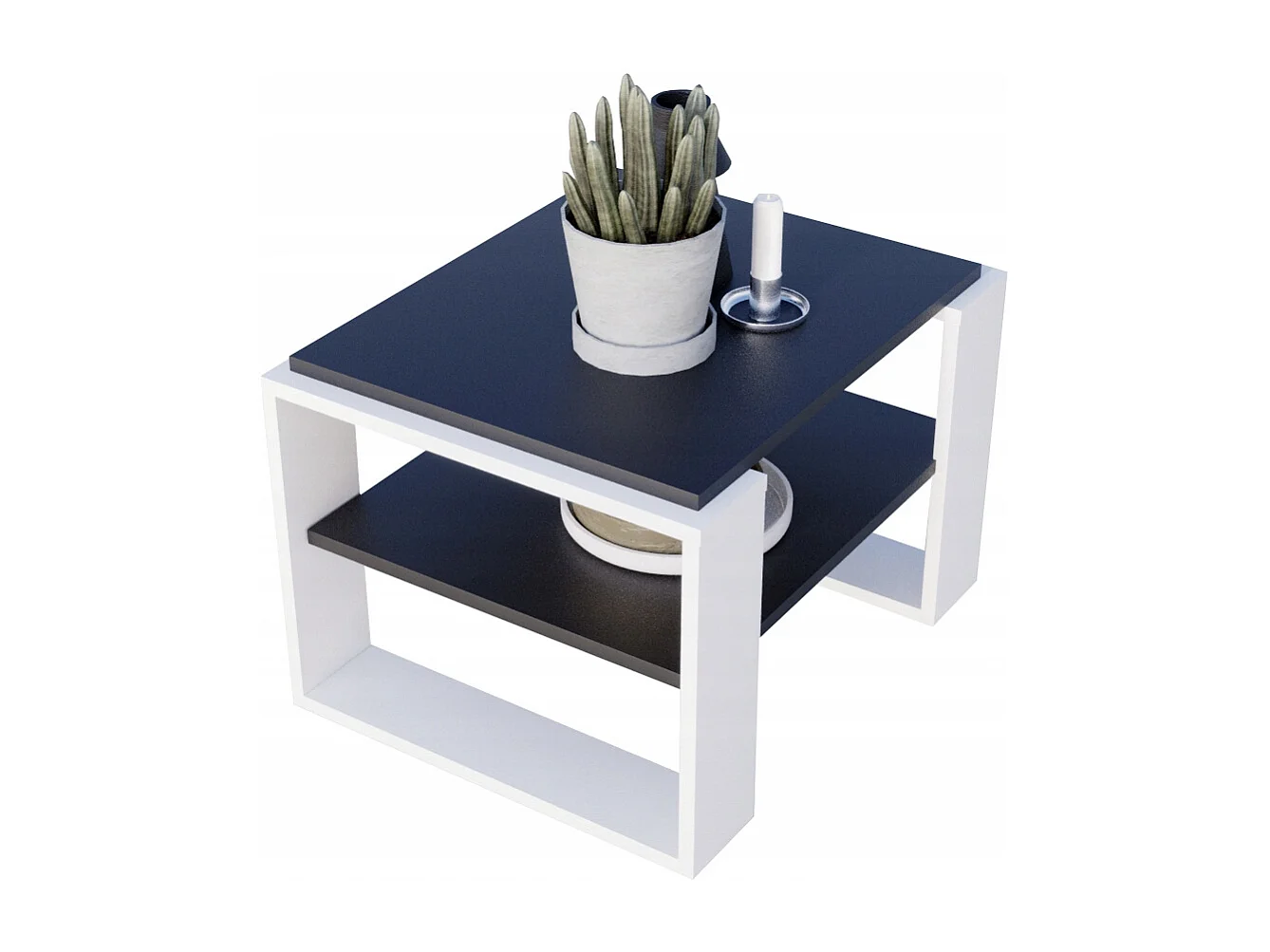 CraftPAK moderner & stabiler Couchtisch für Wohnzimmer aus Holzwerkstoff 44x54x63cm