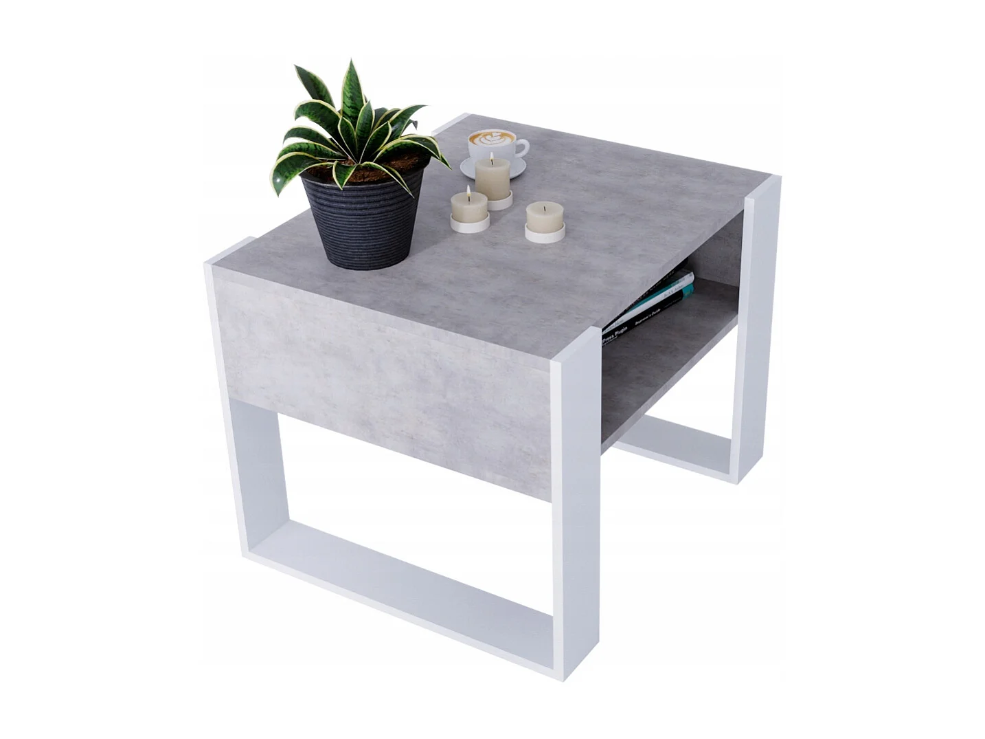 CraftPAK moderner & stabiler Couchtisch für Wohnzimmer aus Holzwerkstoff 45x53,6x65cm