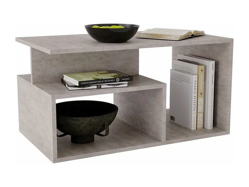 CraftPAK moderner & stabiler Couchtisch für Wohnzimmer aus Holzwerkstoff 44x50x90cm