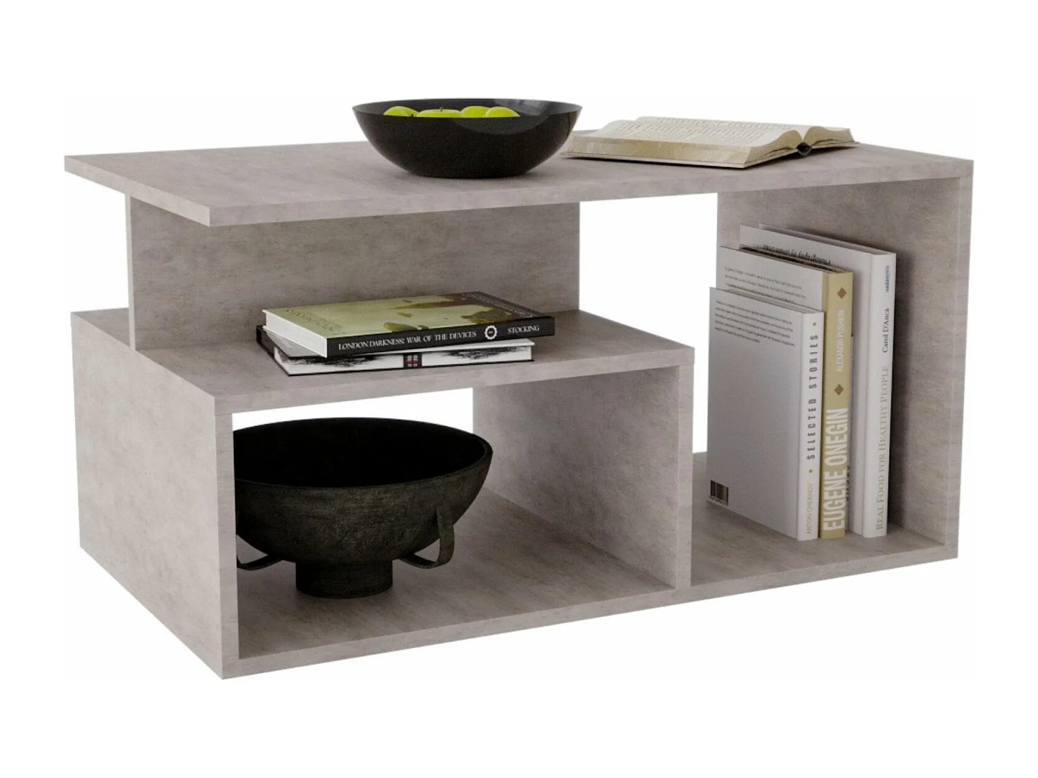 CraftPAK moderner & stabiler Couchtisch für Wohnzimmer aus Holzwerkstoff 44x50x90cm