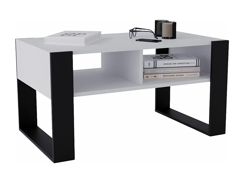 CraftPAK moderner & stabiler Couchtisch für Wohnzimmer aus Holzwerkstoff 45x53,6x92cm