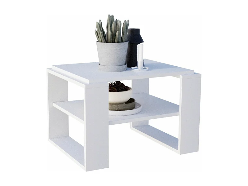 CraftPAK moderner & stabiler Couchtisch für Wohnzimmer aus Holzwerkstoff 44x54x63cm