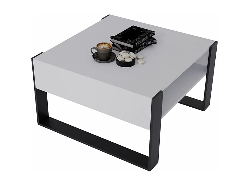 CraftPAK moderner & stabiler Couchtisch für Wohnzimmer aus Holzwerkstoff 45/71.5/68cm