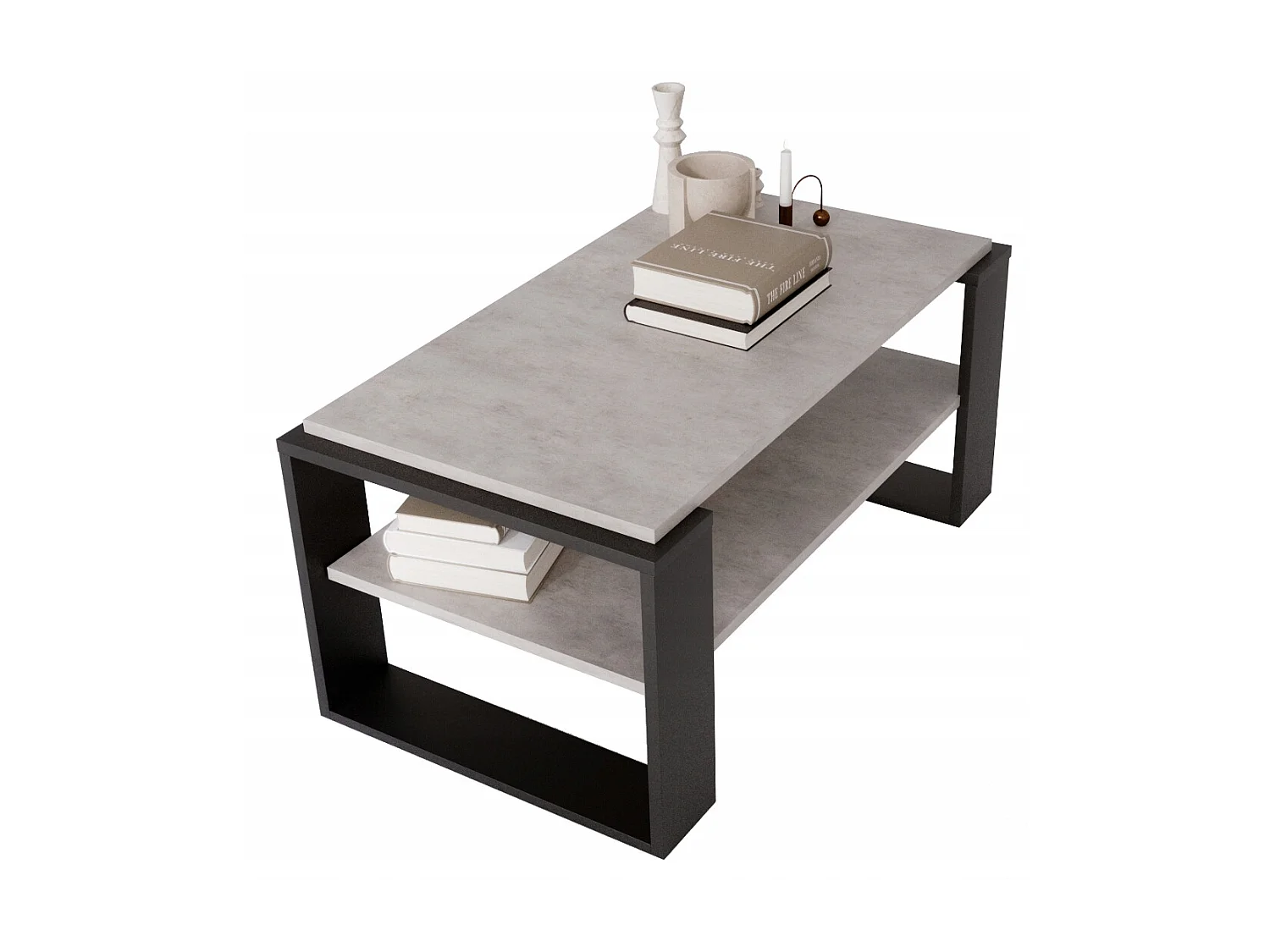 CraftPAK moderner & stabiler Couchtisch für Wohnzimmer aus Holzwerkstoff 42x54x96cm