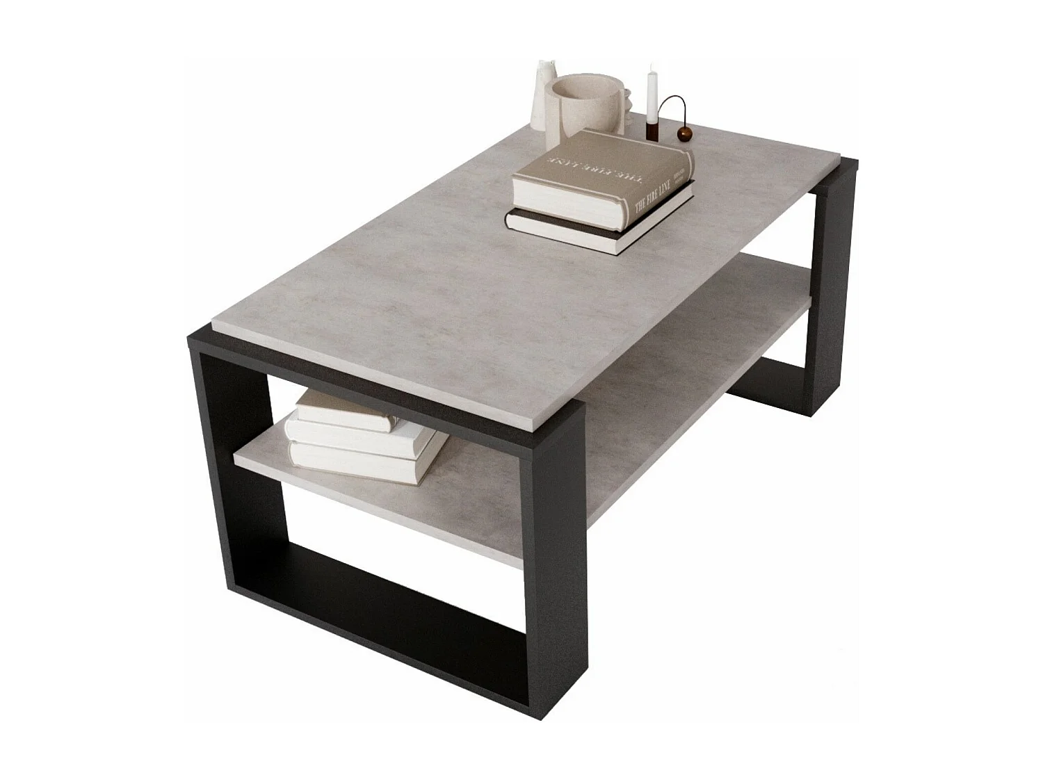 CraftPAK moderner & stabiler Couchtisch für Wohnzimmer aus Holzwerkstoff 42x54x96cm