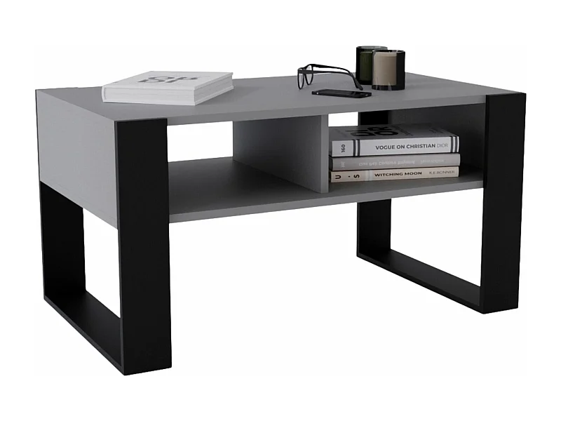 CraftPAK moderner & stabiler Couchtisch für Wohnzimmer aus Holzwerkstoff 45x53,6x92cm