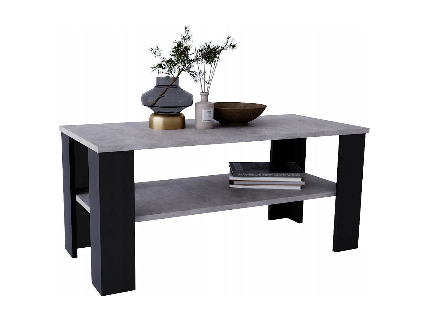 CraftPAK moderner & stabiler Couchtisch für Wohnzimmer aus Holzwerkstoff 47x51x110cm