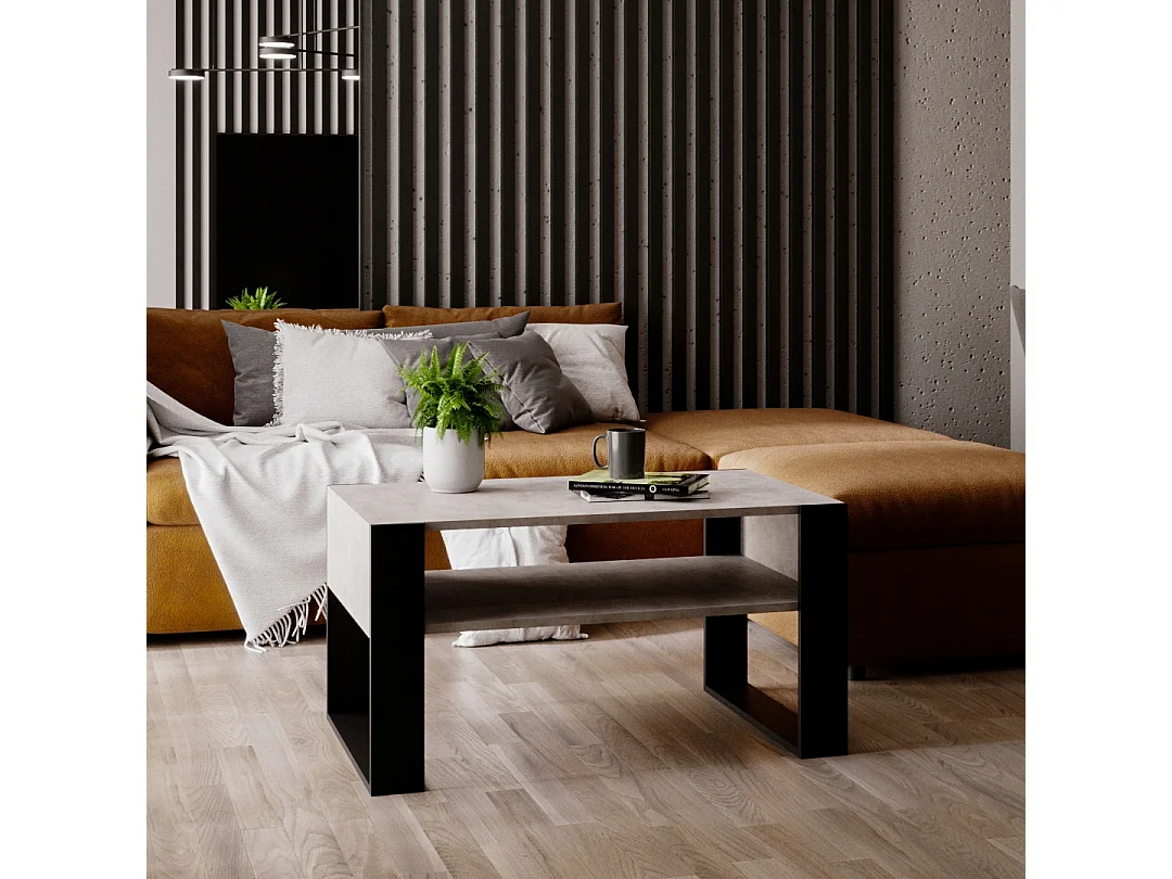 CraftPAK moderner & stabiler  Couchtisch für Wohnzimmer aus Holzwerkstoff 45x53,6x92cm