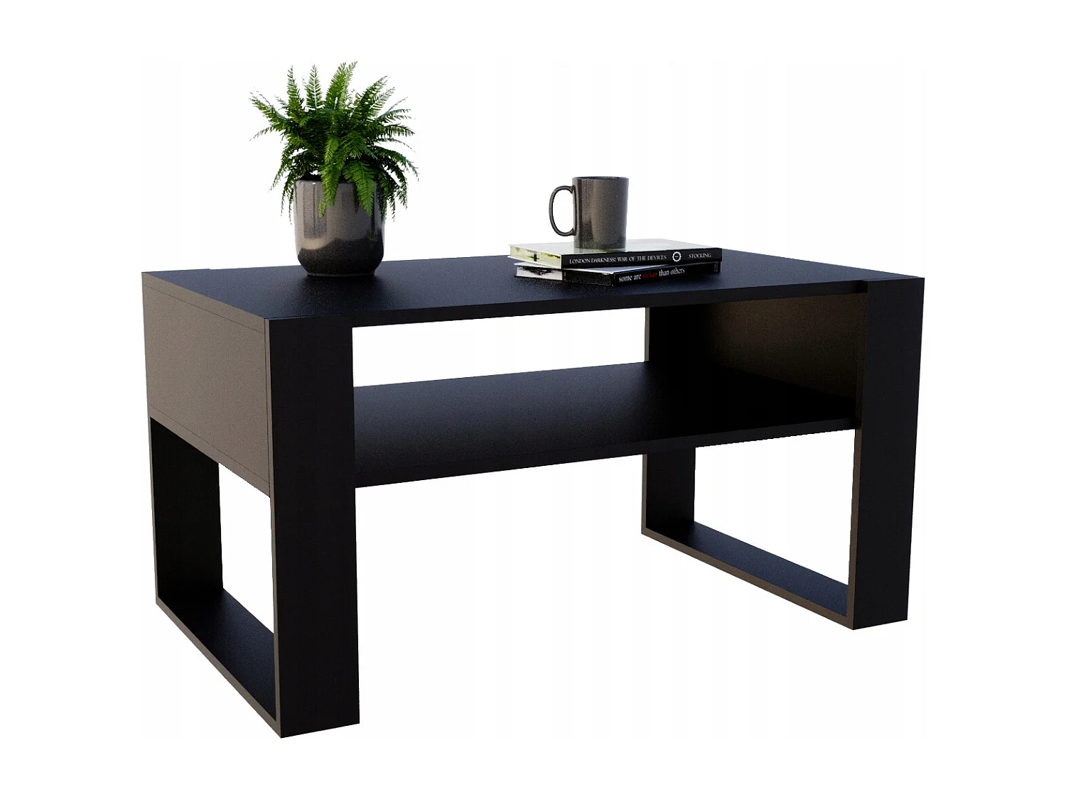 CraftPAK moderner & stabiler  Couchtisch für Wohnzimmer aus Holzwerkstoff 45x53,6x92cm