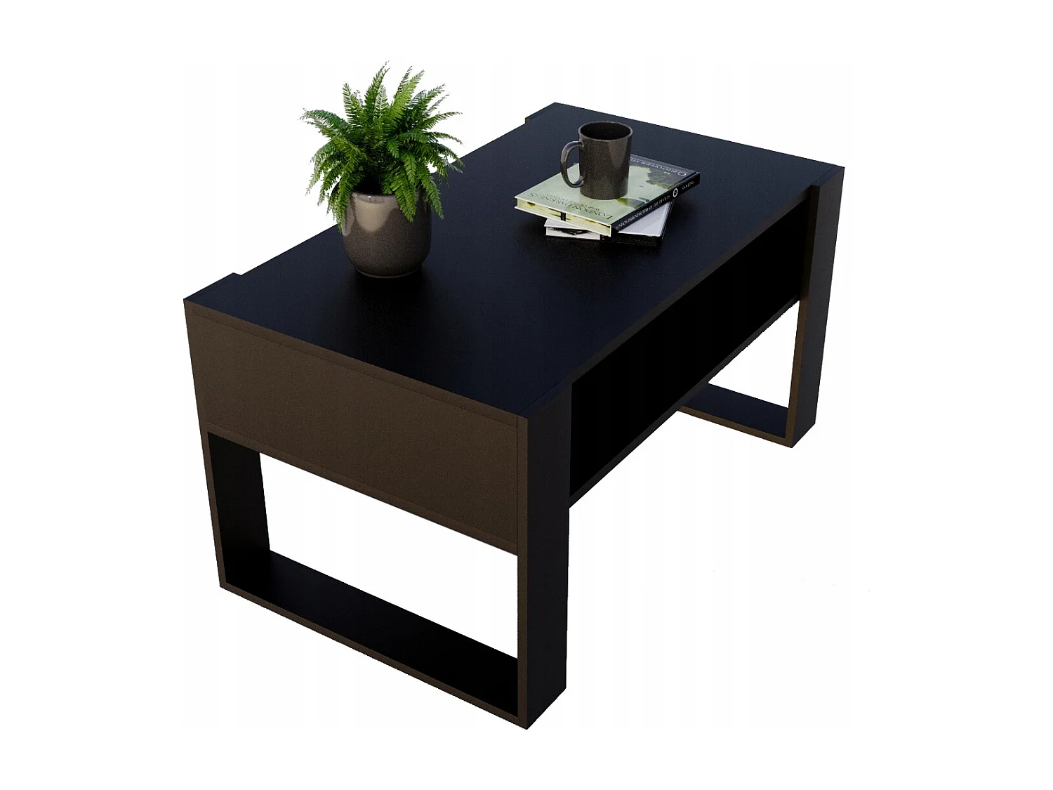 CraftPAK moderner & stabiler  Couchtisch für Wohnzimmer aus Holzwerkstoff 45x53,6x92cm