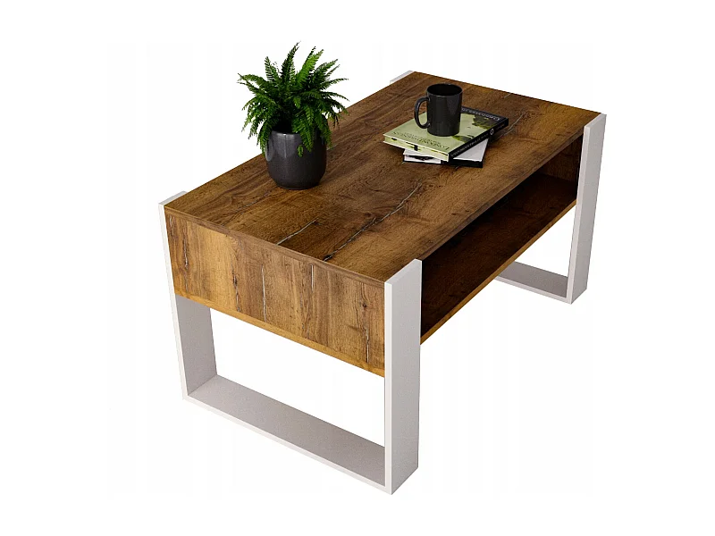 CraftPAK moderner & stabiler  Couchtisch für Wohnzimmer aus Holzwerkstoff 45x53,6x92cm