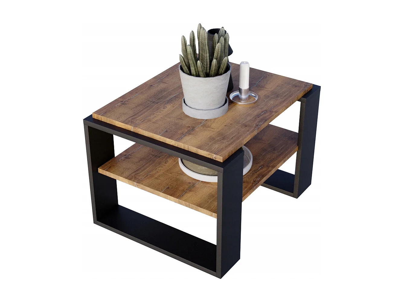 CraftPAK moderner & stabiler Couchtisch für Wohnzimmer aus Holzwerkstoff 44x54x63cm