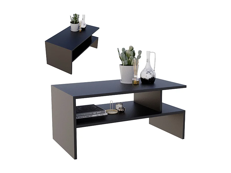 CraftPAK moderner & stabiler Couchtisch für Wohnzimmer aus Holzwerkstoff