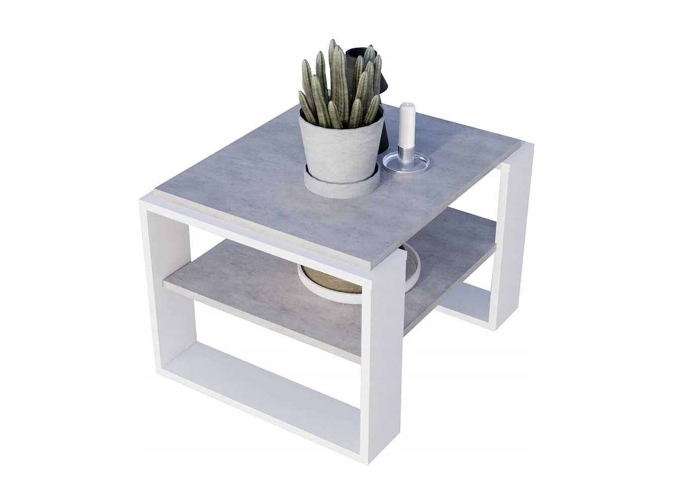 CraftPAK moderner & stabiler Couchtisch für Wohnzimmer aus Holzwerkstoff 44x54x63cm