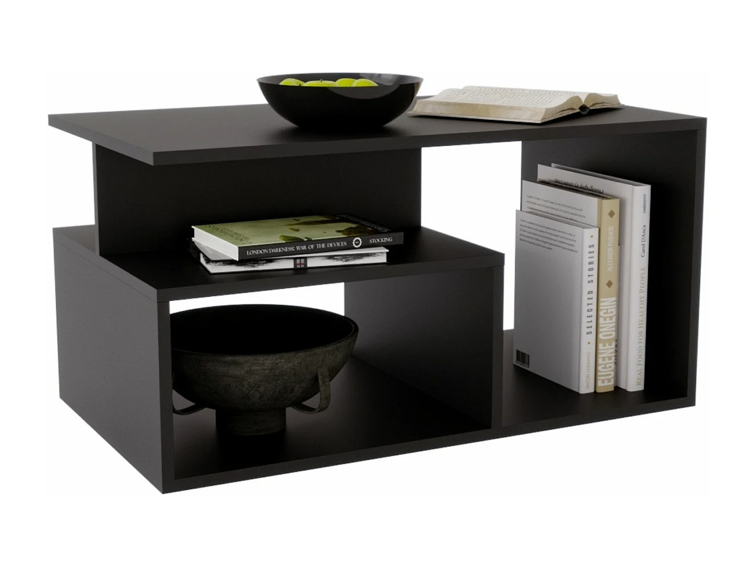 CraftPAK moderner & stabiler Couchtisch für Wohnzimmer aus Holzwerkstoff 44x50x90cm