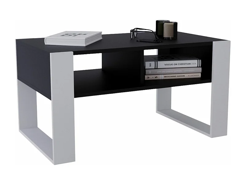 CraftPAK moderner & stabiler Couchtisch für Wohnzimmer aus Holzwerkstoff 45x53,6x92cm