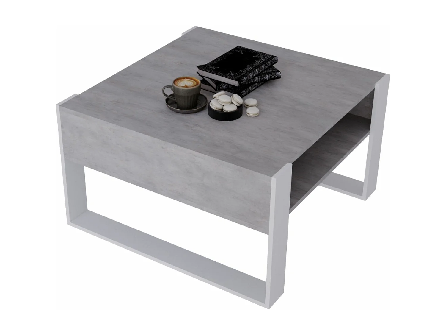 CraftPAK moderner & stabiler Couchtisch für Wohnzimmer aus Holzwerkstoff 45/71.5/68cm