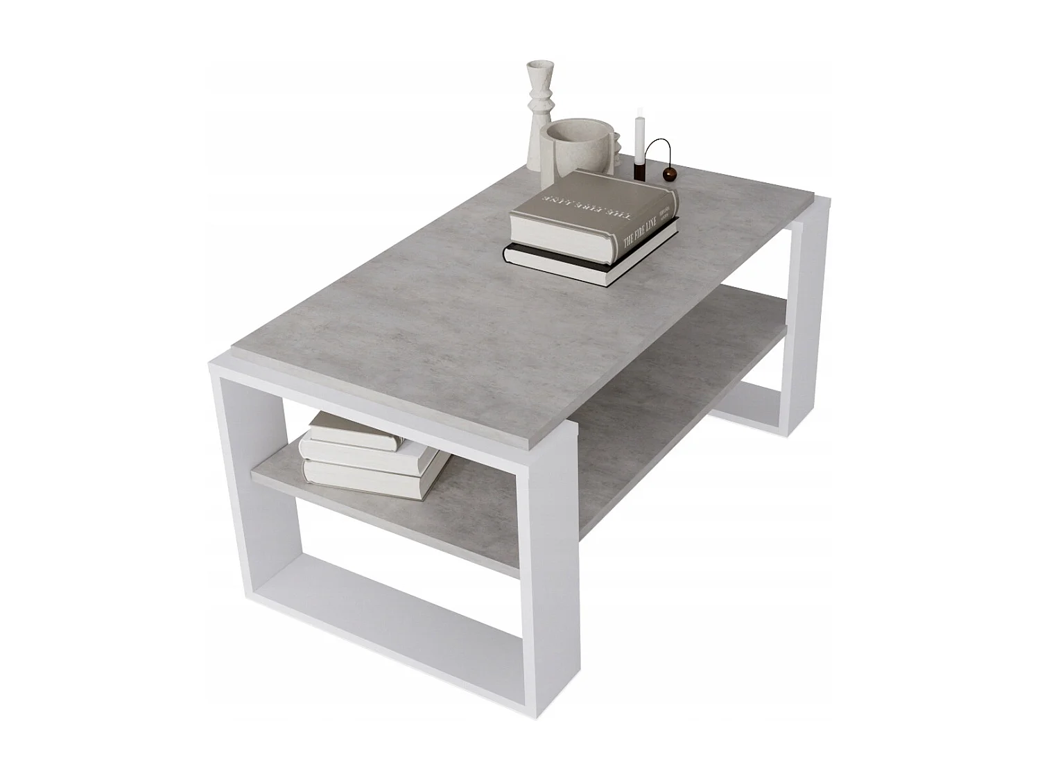 CraftPAK moderner & stabiler Couchtisch für Wohnzimmer aus Holzwerkstoff 42x54x96cm