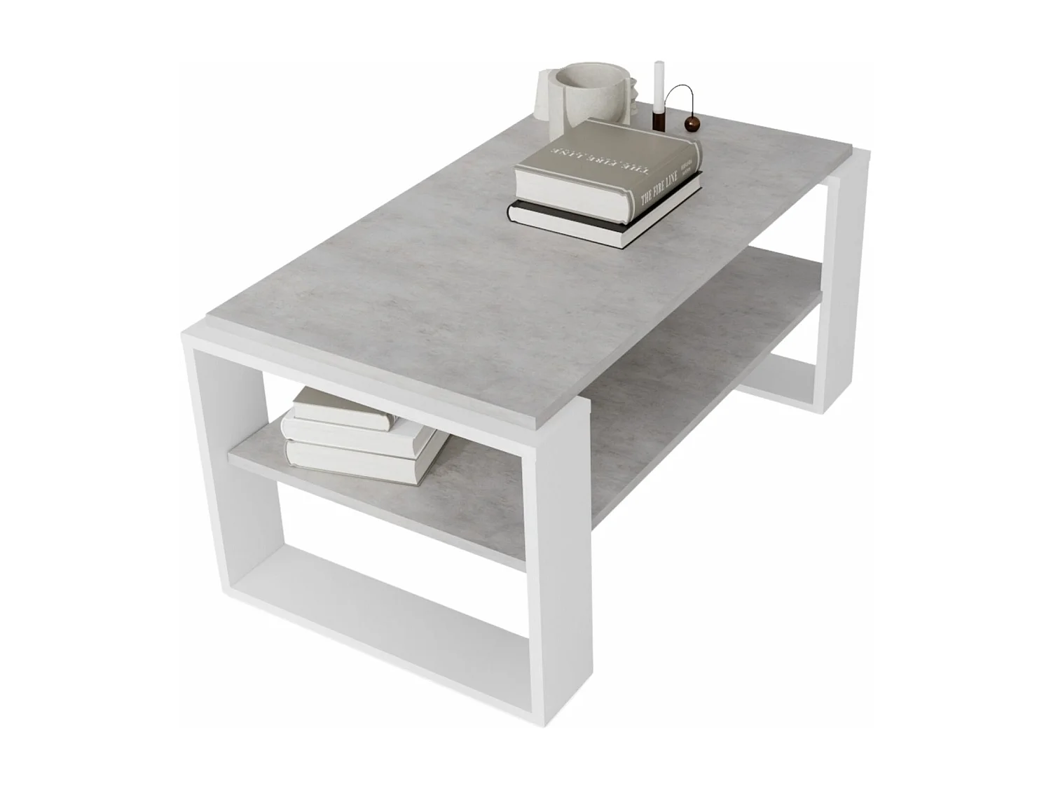 CraftPAK moderner & stabiler Couchtisch für Wohnzimmer aus Holzwerkstoff 42x54x96cm