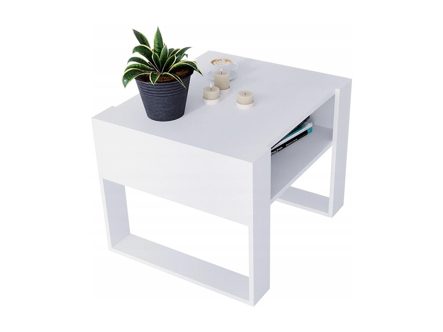 CraftPAK moderner & stabiler Couchtisch für Wohnzimmer aus Holzwerkstoff 45x53,6x65cm