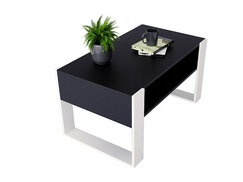 CraftPAK moderner & stabiler  Couchtisch für Wohnzimmer aus Holzwerkstoff 45x53,6x92cm