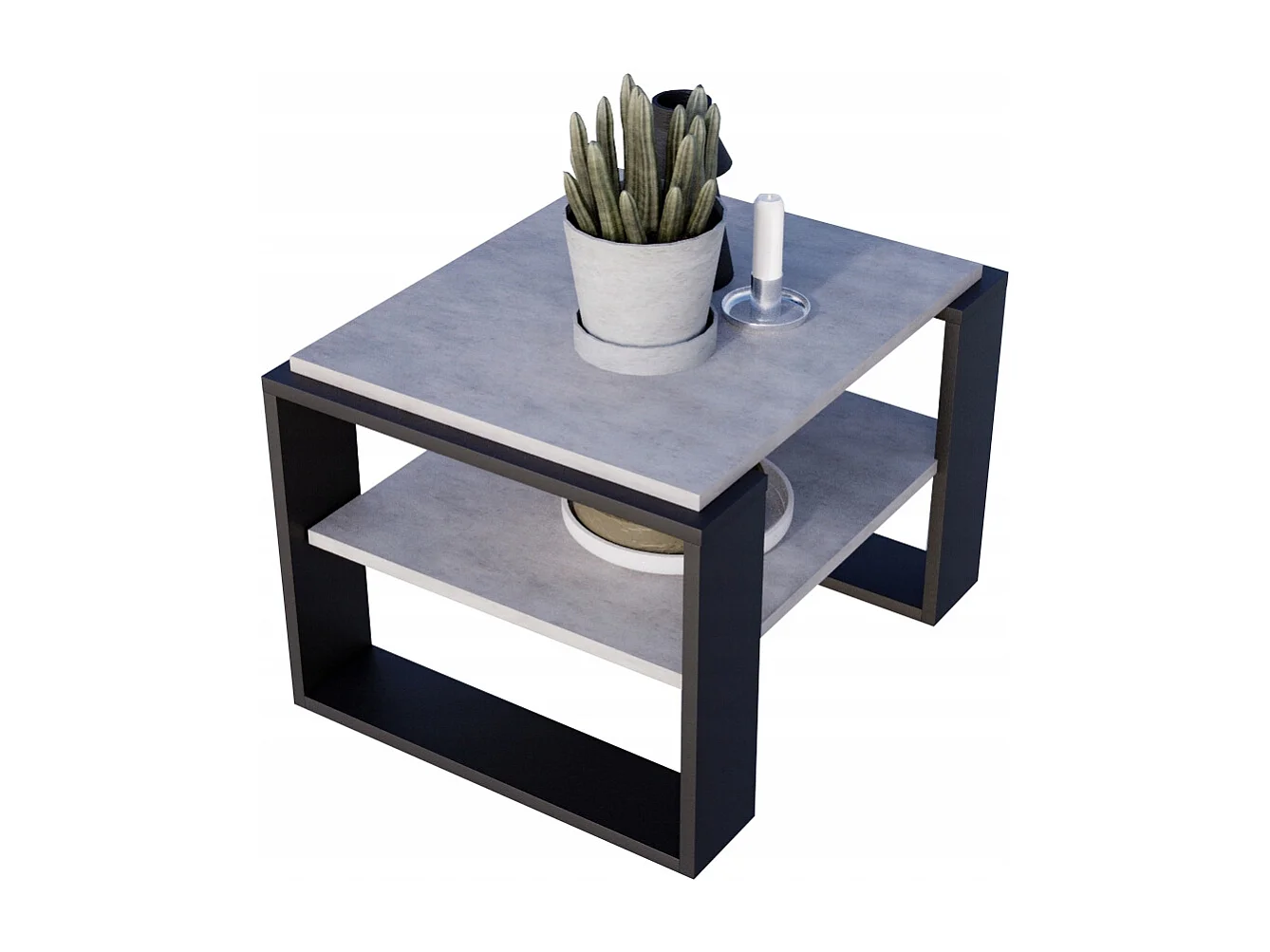 CraftPAK moderner & stabiler Couchtisch für Wohnzimmer aus Holzwerkstoff 44x54x63cm