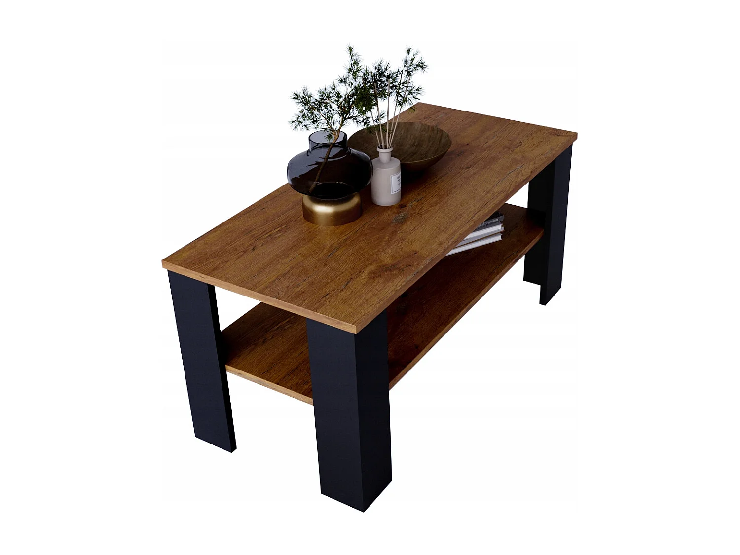 CraftPAK moderner & stabiler Couchtisch für Wohnzimmer aus Holzwerkstoff 47x51x110cm