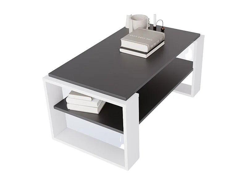 CraftPAK moderner & stabiler Couchtisch für Wohnzimmer aus Holzwerkstoff 42x54x96cm