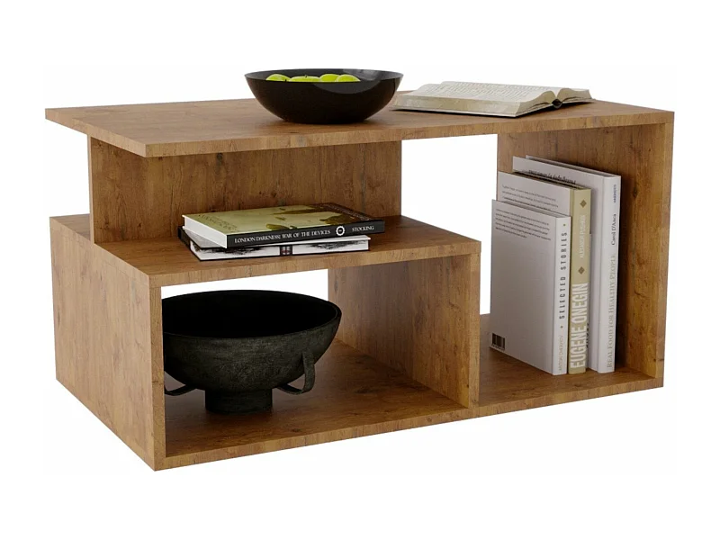 CraftPAK moderner & stabiler Couchtisch für Wohnzimmer aus Holzwerkstoff 44x50x90cm