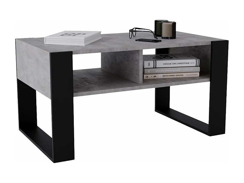 CraftPAK moderner & stabiler Couchtisch für Wohnzimmer aus Holzwerkstoff 45x53,6x92cm