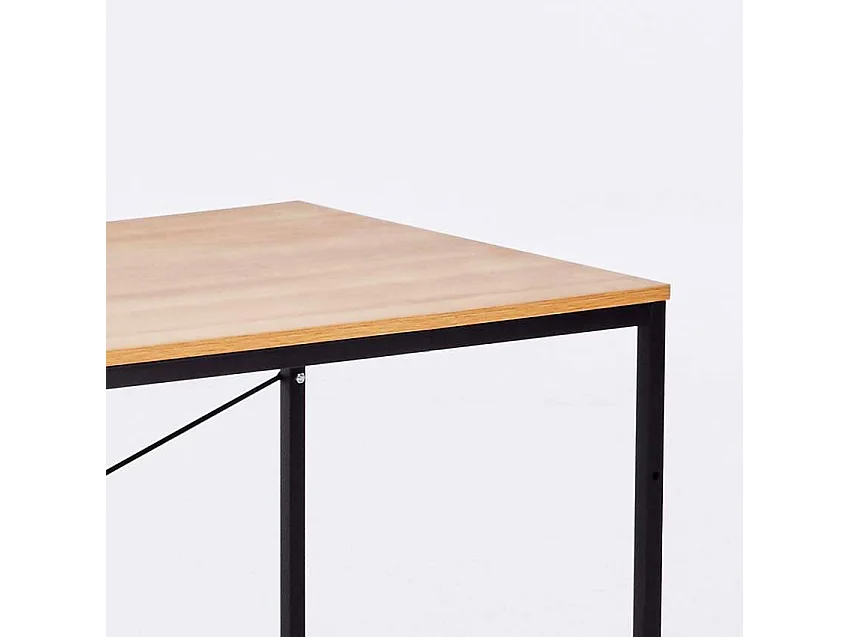 Bureau métal bois 150x60 industriel robuste CHAEUNWO