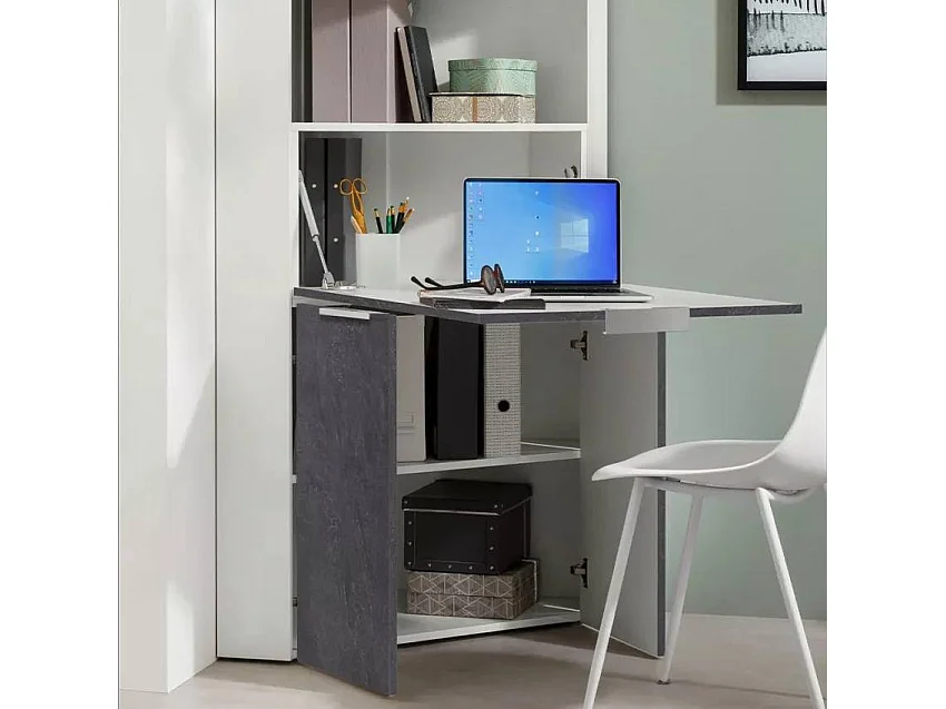 Escritorio ahorraespacio esquinero plegable 90x56cm Layla II