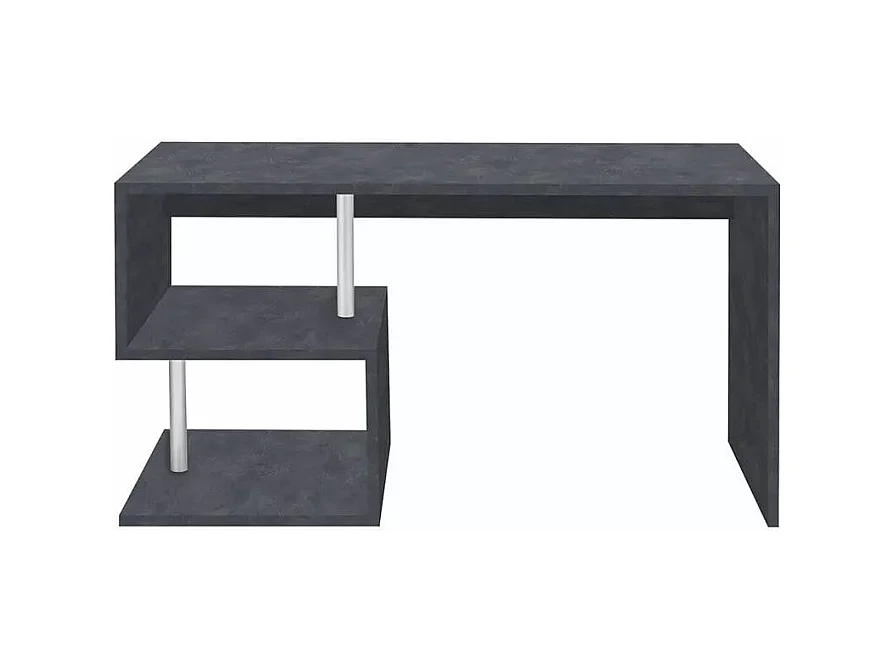 Bureau 140x60 étude travail design moderne anthracite JEAN
