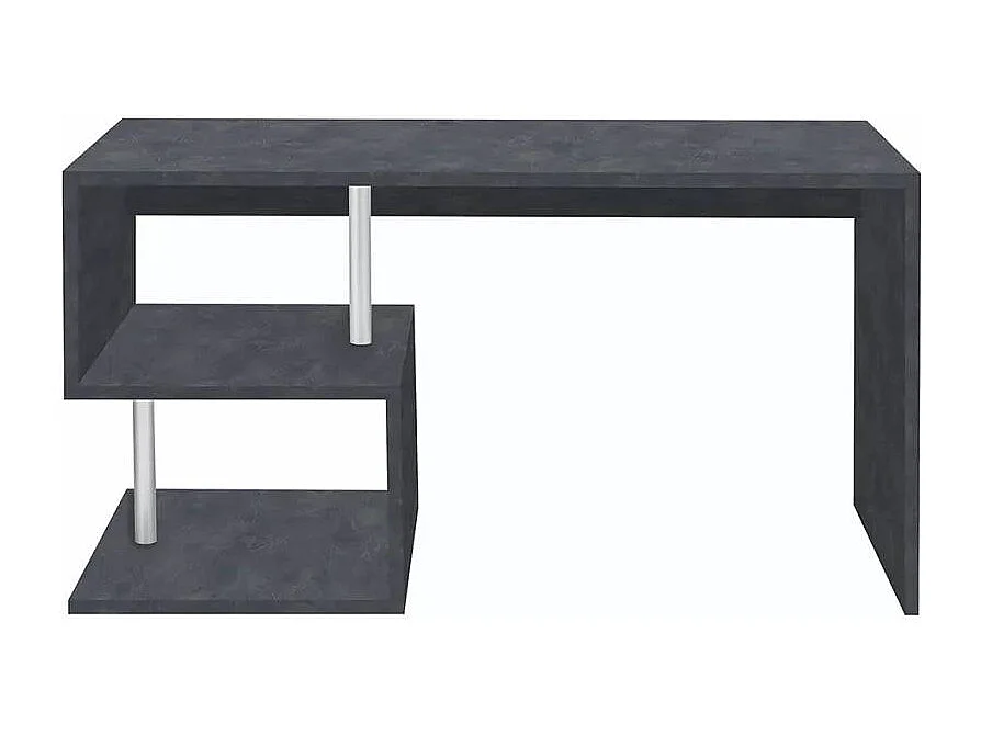 Scrivania 140x60 studio lavoro design moderno antracite Alice