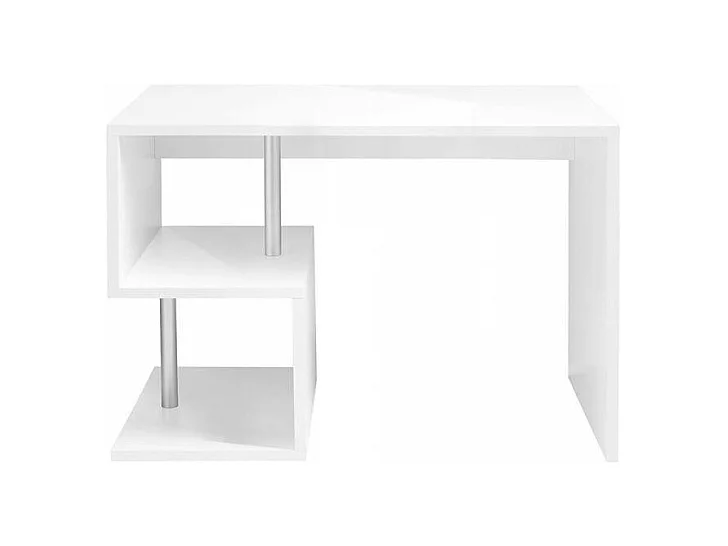 Scrivania 100x50 bianca lucida di design moderno per camera Tommaso