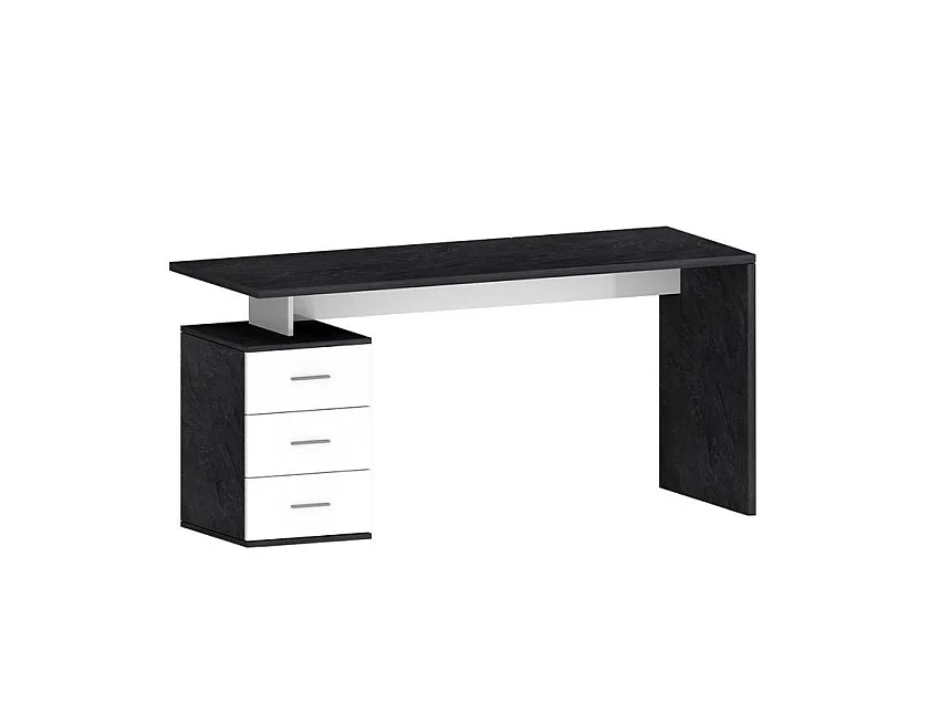 Bureau élégant style moderne 3 tiroirs 160x60x75 ZONION