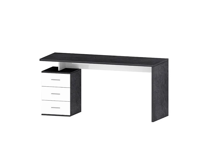 Bureau élégant style moderne 3 tiroirs 160x60x75 ZONION