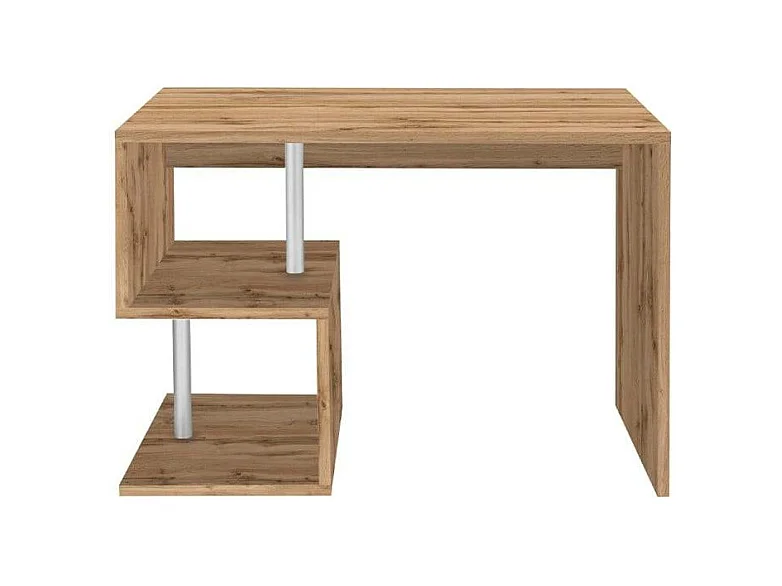Bureau travail études compact bois 100x50cm élégant BRUNER