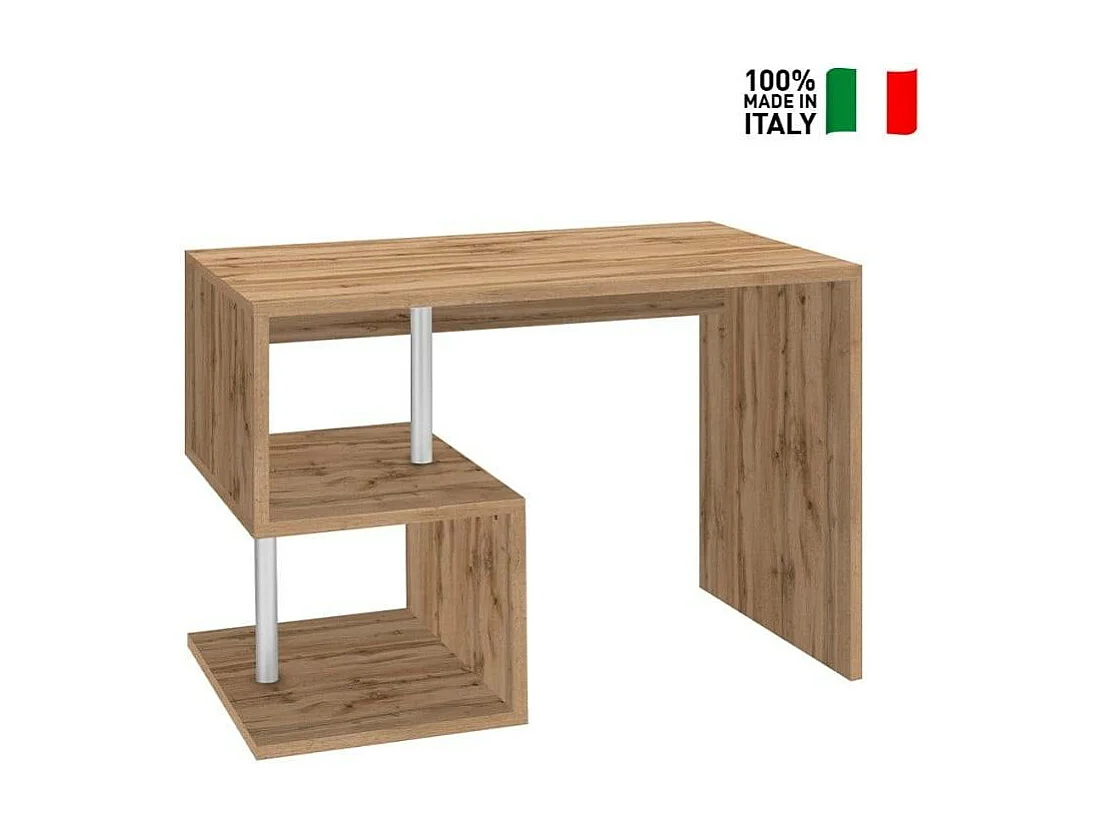 Scrivania compatta per studio in legno 100x50cm elegante Laura