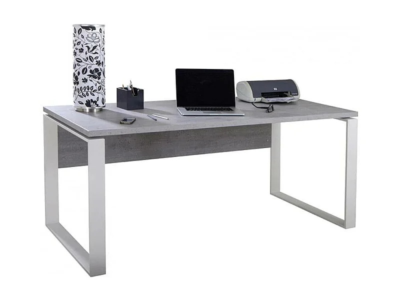 Escritorio de oficina 170x80cm smartworking gris blanco Metaldesk