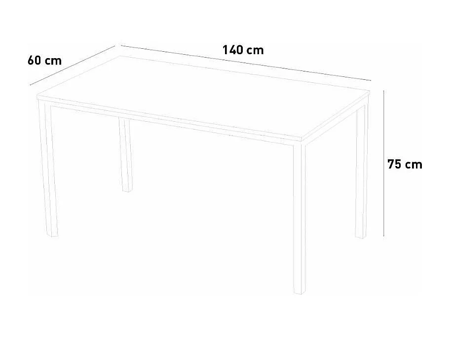 Escritorio de oficina moderno industrial de metal 140x60 design Milwaukee