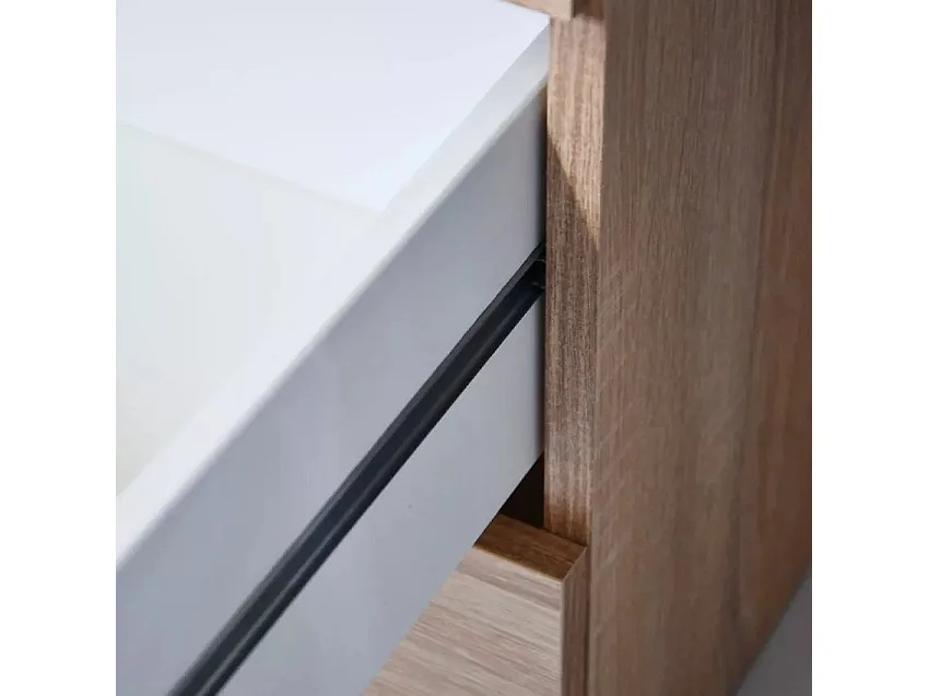 Bureau moderne en bois avec espace de rangement 4 tiroirs design TOM